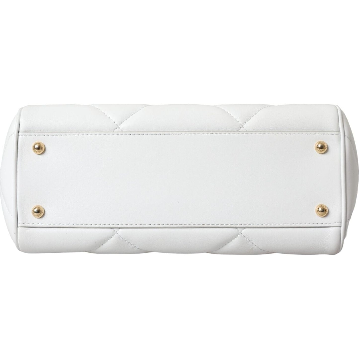 White Quilted Leather SICILY Hand Shoulder Purse Satchel Bag