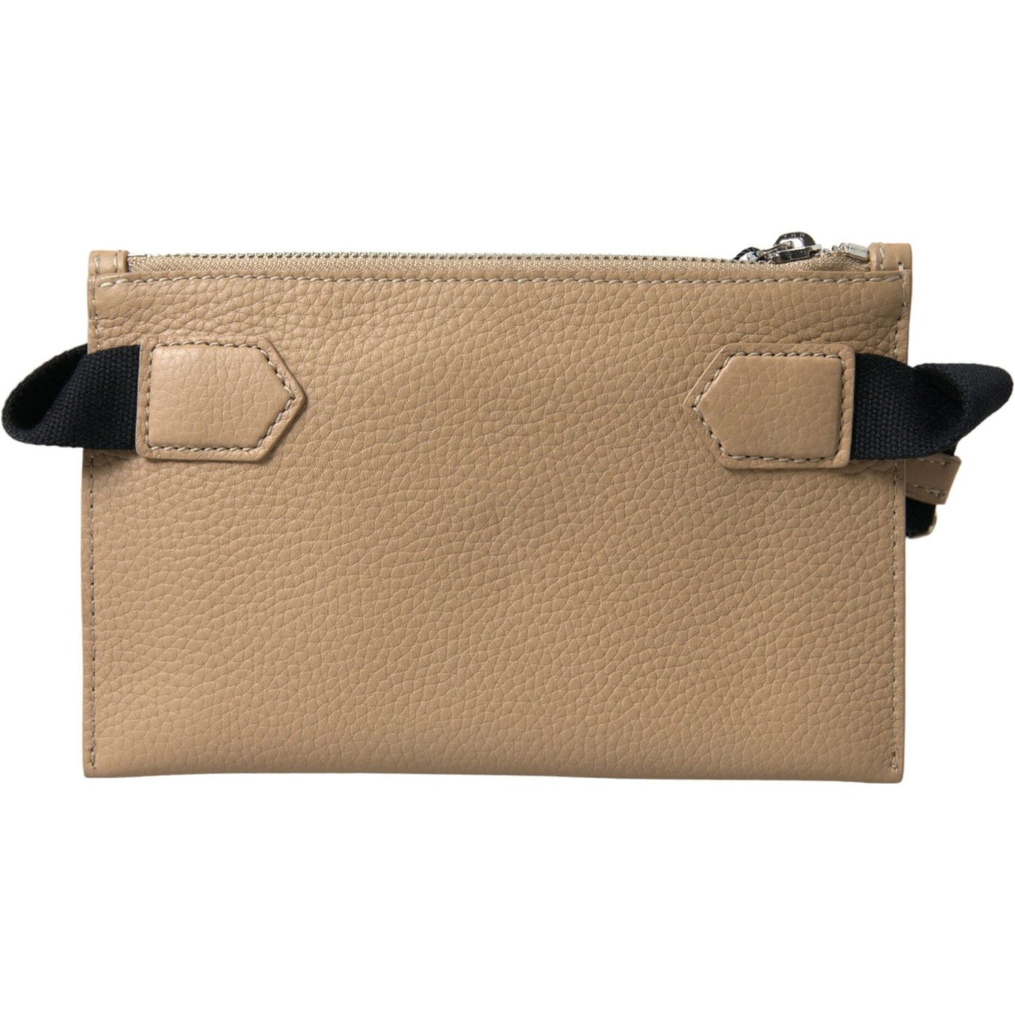 Dolce & Gabbana | Elegance Redefined Beige Leather Belt Bag| McRichard Designer Brands   