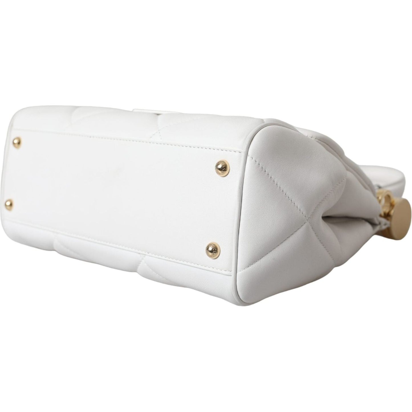 White Calf Leather 90's SICILY Shoulder Satchel Bag