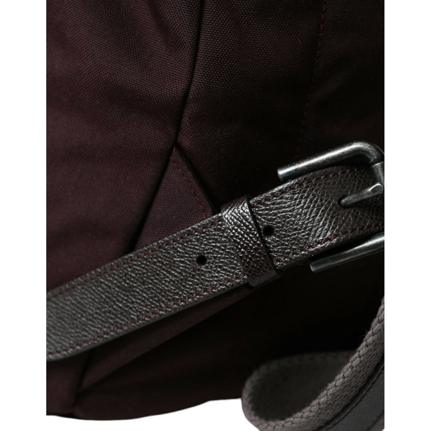 Dolce & Gabbana Elegant Maroon Nylon Leather Backpack elegant-maroon-nylon-leather-backpack