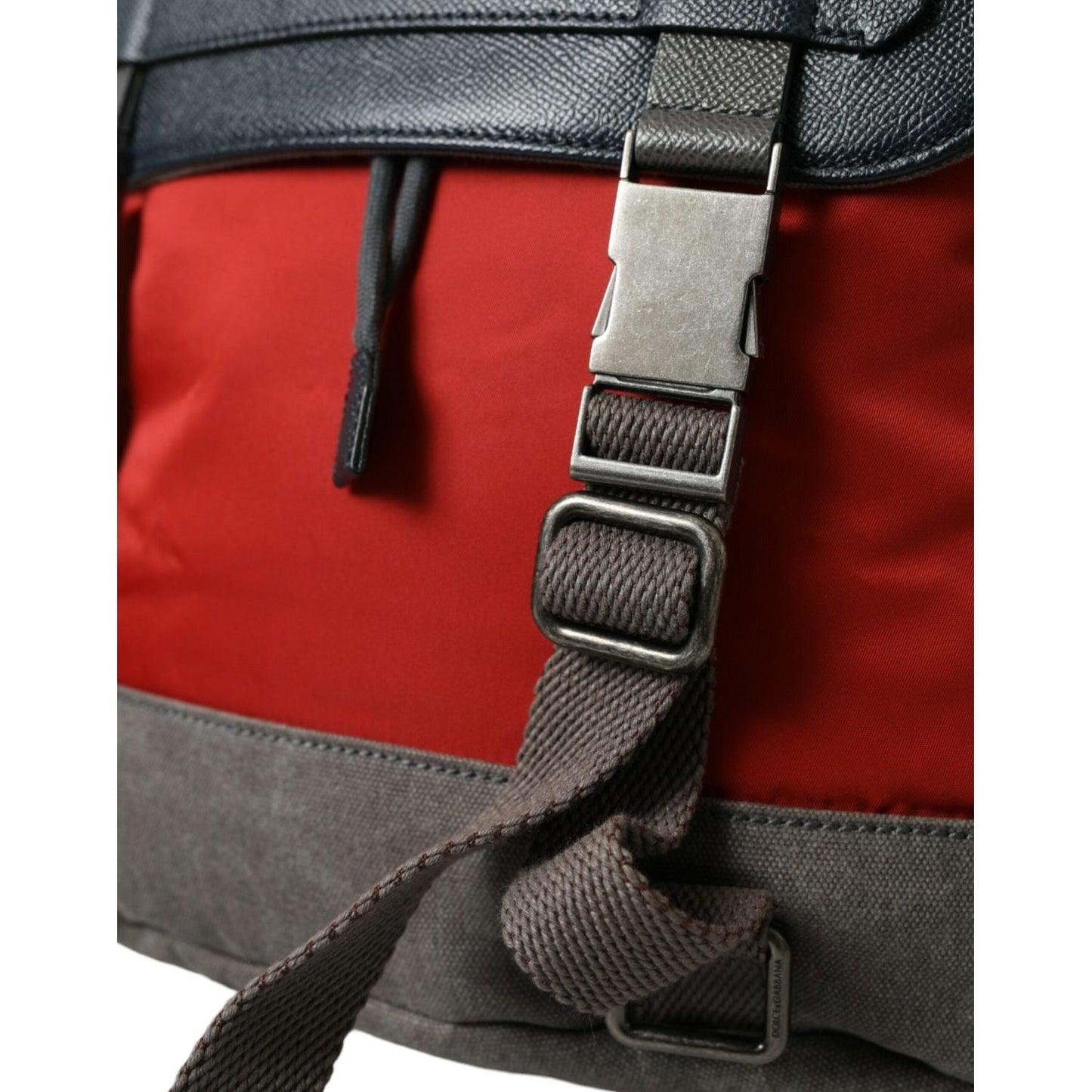 Dolce & Gabbana | Chic Red & Gray Designer Backpack| McRichard Designer Brands   
