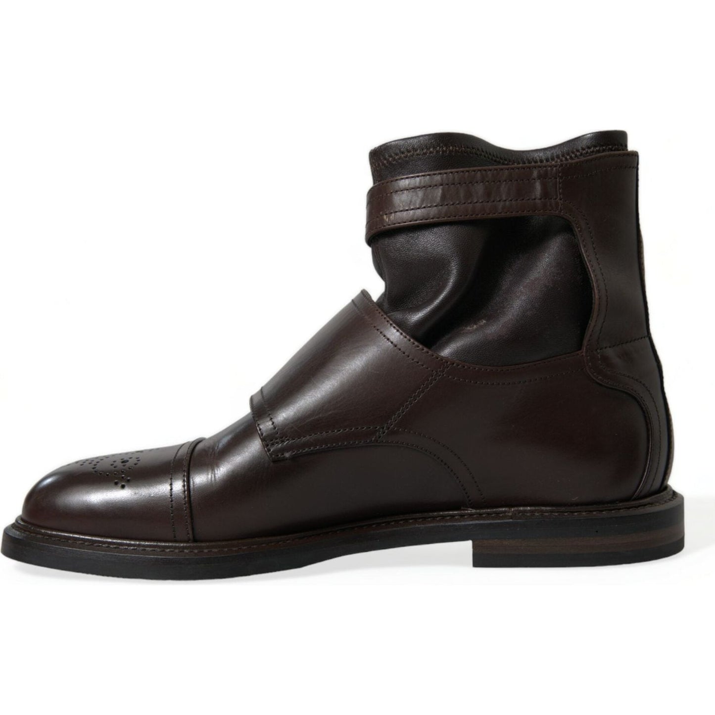 Dolce & Gabbana | Elegant Mens Leather Ankle Boots| McRichard Designer Brands   