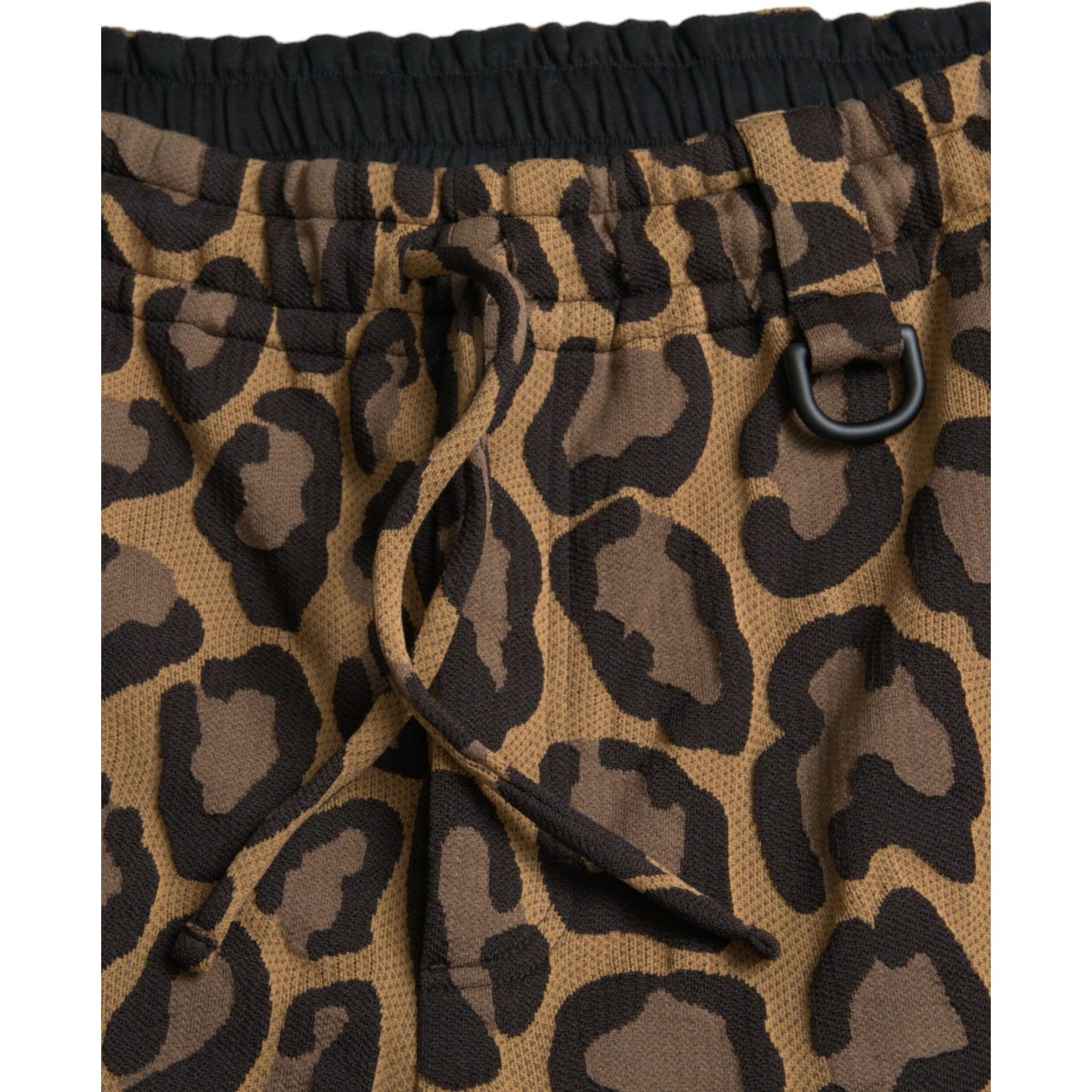 Dolce & Gabbana Brown Leopard Print Polyester Jogger Pants brown-leopard-print-polyester-jogger-pants