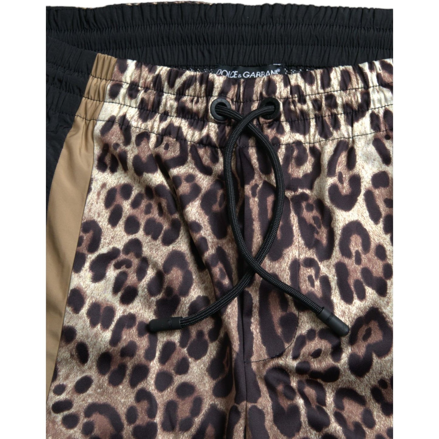 Dolce & Gabbana Brown Leopard Print Polyester Jogger Pants brown-leopard-print-polyester-jogger-pants-1