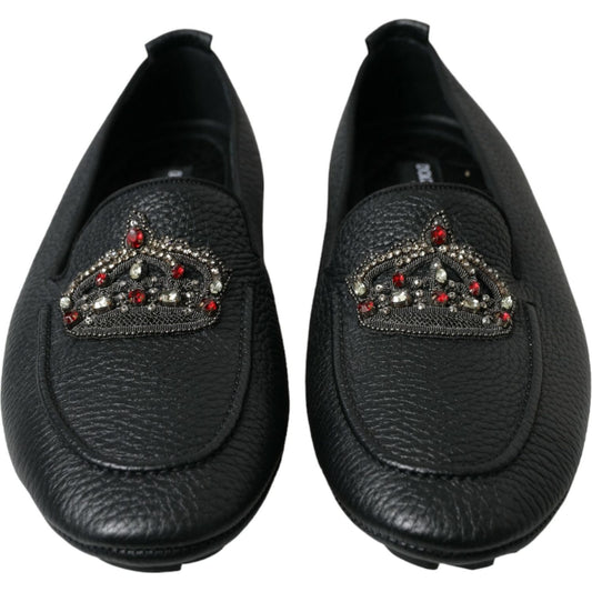 Dolce & Gabbana | Dazzling Crystal-Embellished Loafers| McRichard Designer Brands   