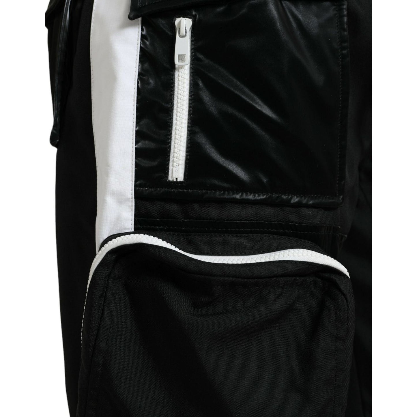 Dolce & Gabbana Black Nylon Cargo Jogger Men Sweatpants Pants black-nylon-cargo-jogger-men-sweatpants-pants