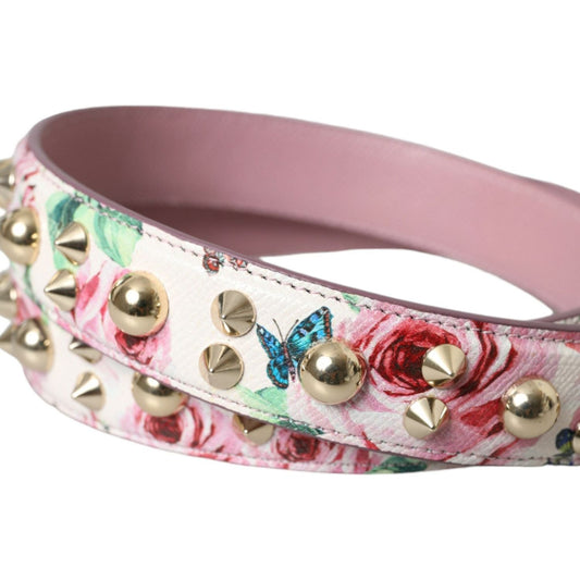 Dolce & Gabbana | Pink Floral Handbag Accessory Shoulder Strap| McRichard Designer Brands   