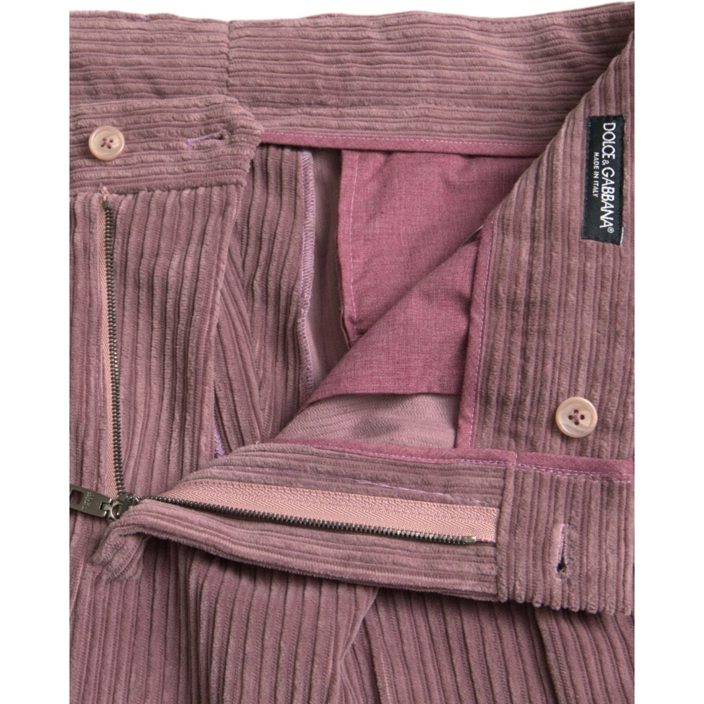Dolce & Gabbana Purple Corduroy Cotton Stretch Skinny Pants purple-corduroy-cotton-stretch-skinny-pants