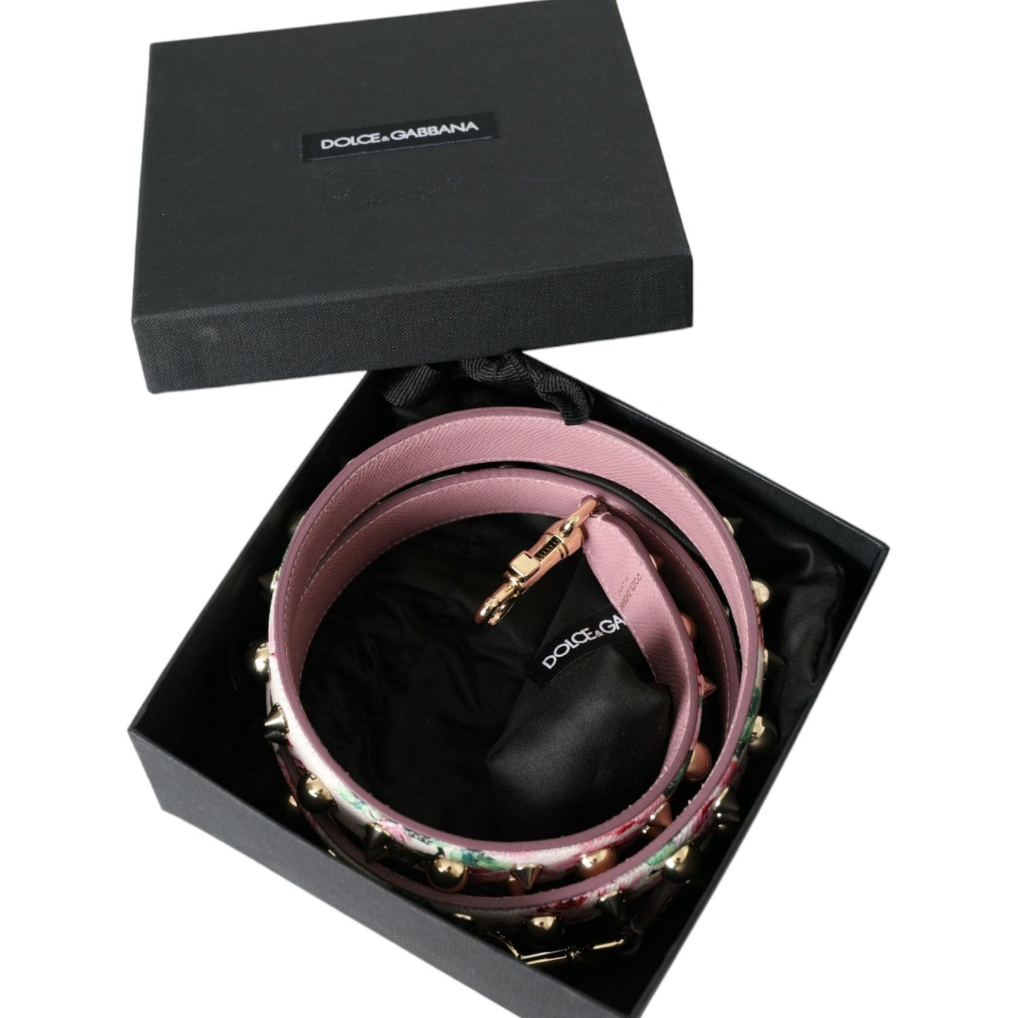 Dolce & Gabbana Pink Floral Handbag Accessory Shoulder Strap pink-floral-handbag-accessory-shoulder-strap