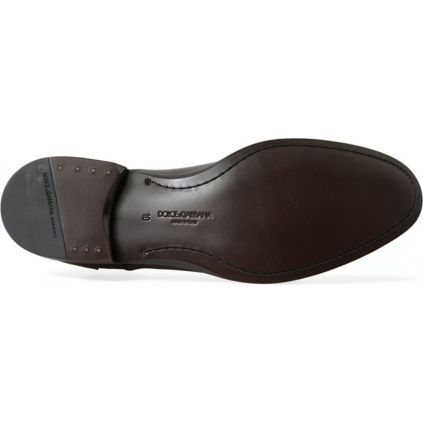 Dolce & Gabbana Elegant Brown Formal Derby Dress Shoes brown-exotic-leather-formal-men-dress-shoes