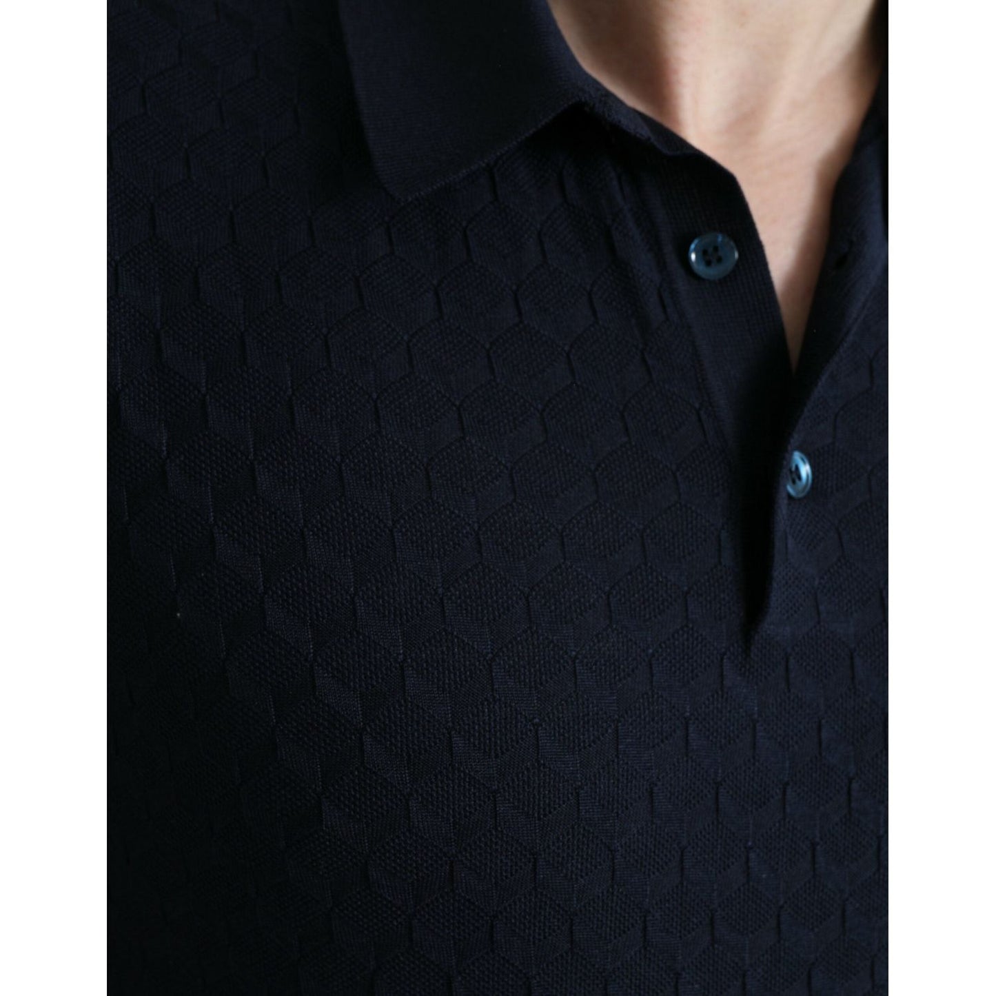 Dolce & Gabbana Dark Blue Collared Short Sleeve Polo T-shirt dark-blue-collared-short-sleeve-polo-t-shirt-1