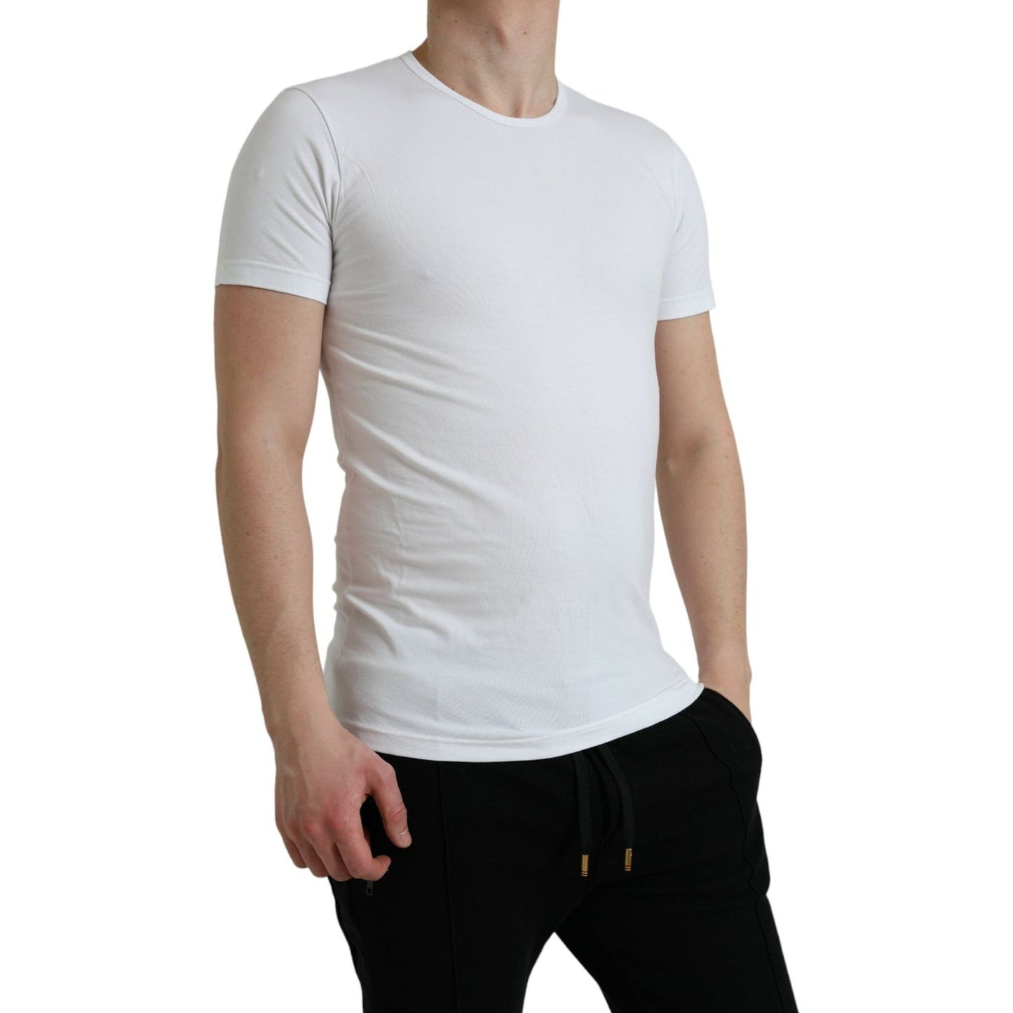 Dolce & Gabbana White Cotton Round Neck Crewneck Underwear T-shirt white-cotton-round-neck-crewneck-underwear-t-shirt