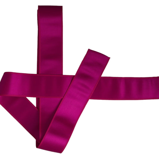 Fuchsia Pink Silk Waist Women Belt