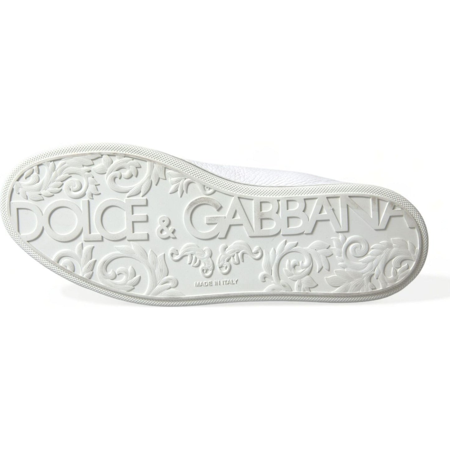 Dolce & Gabbana Elegant White Leather High Top Sneakers white-saint-tropez-high-top-men-sneakers-shoes