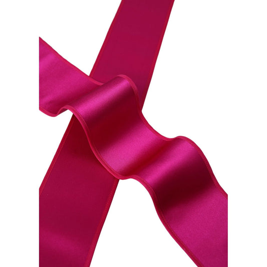 Dolce & Gabbana Fuchsia Pink Silk Waist Women Belt fuchsia-pink-silk-waist-women-belt