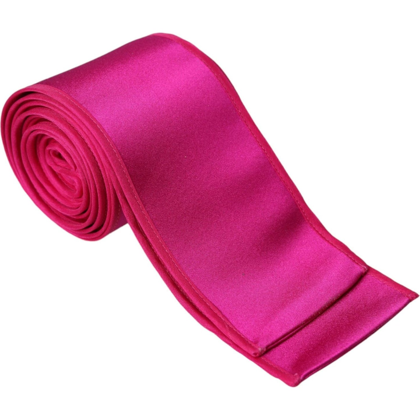 Dolce & Gabbana Fuchsia Pink Silk Waist Women Belt fuchsia-pink-silk-waist-women-belt