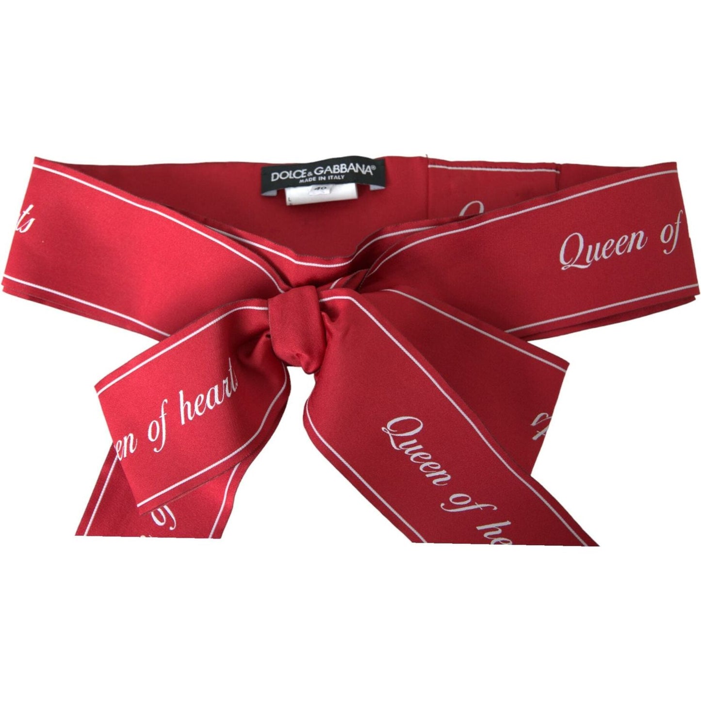 Dolce & Gabbana Red Polyester QUEEN OF HEARTS Belt red-polyester-queen-of-hearts-belt