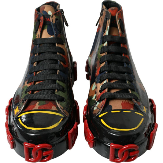 Dolce & Gabbana | Chic Multicolor High-Top Sneakers| McRichard Designer Brands   