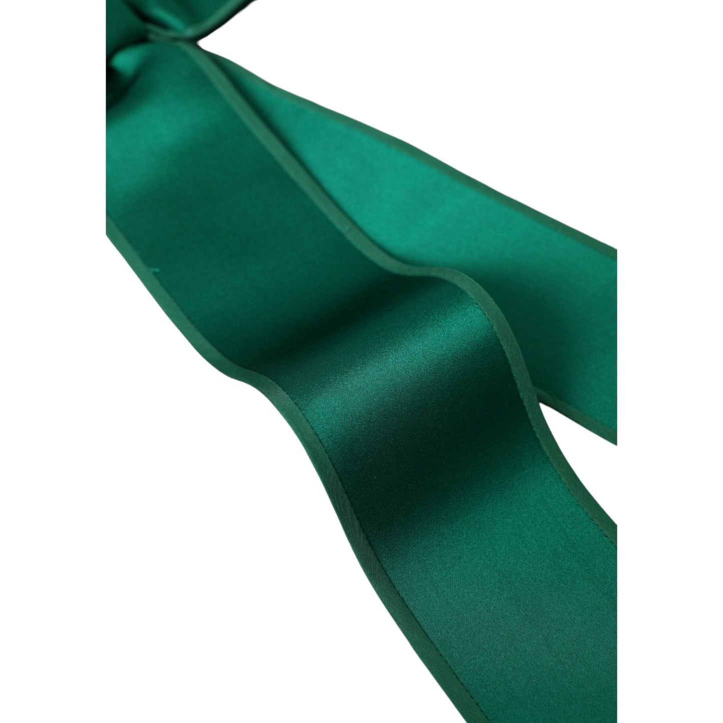 Dolce & Gabbana Green Silk Satin Waist Women Belt green-silk-satin-waist-women-belt