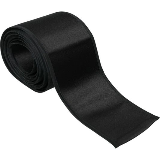 Dolce & Gabbana Black Silk Satin Waist Women Belt black-silk-satin-waist-women-belt