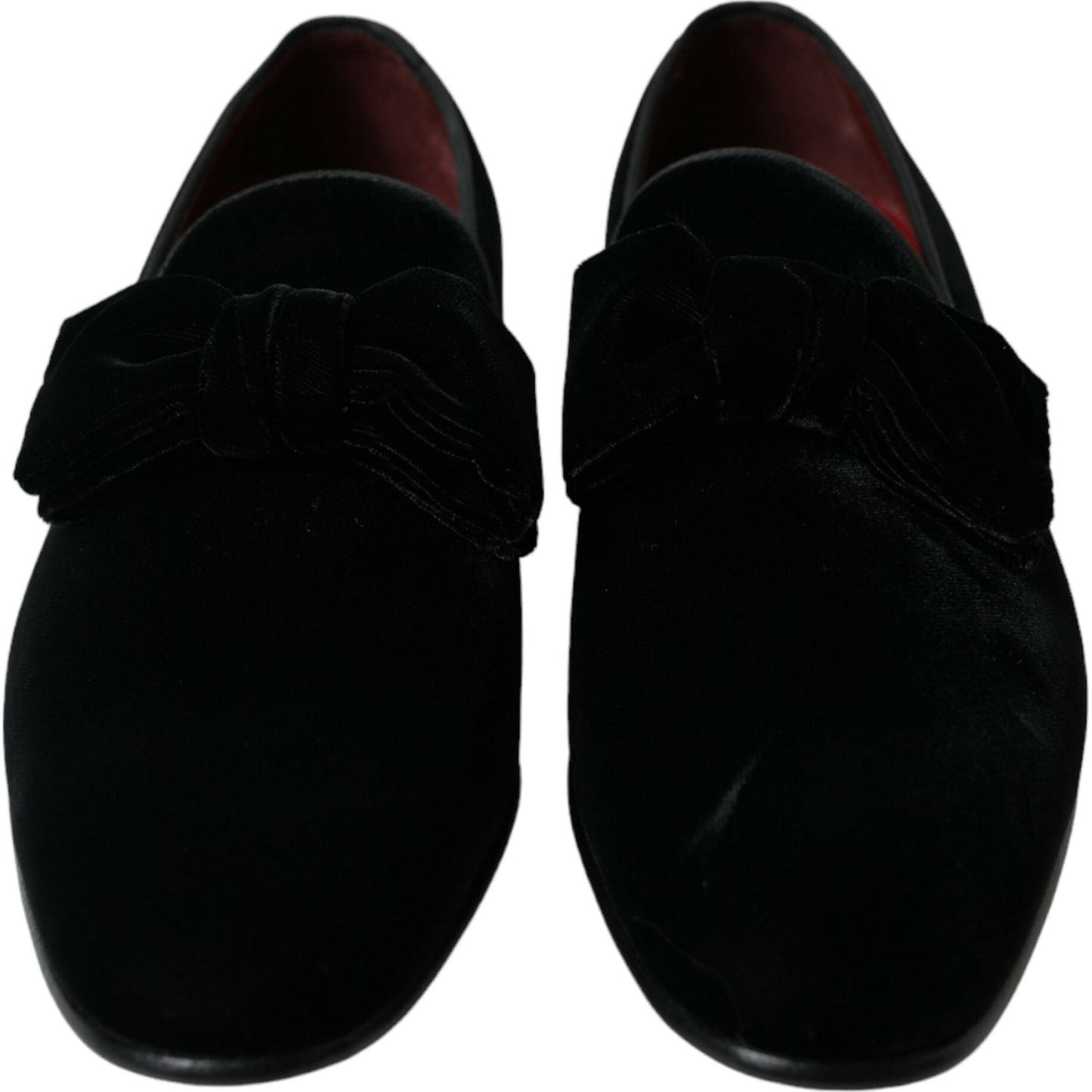 Dolce & Gabbana Elegant Black Velvet Loafers - Men's Luxury Footwear black-velvet-loafers-formal-dress-shoes-2