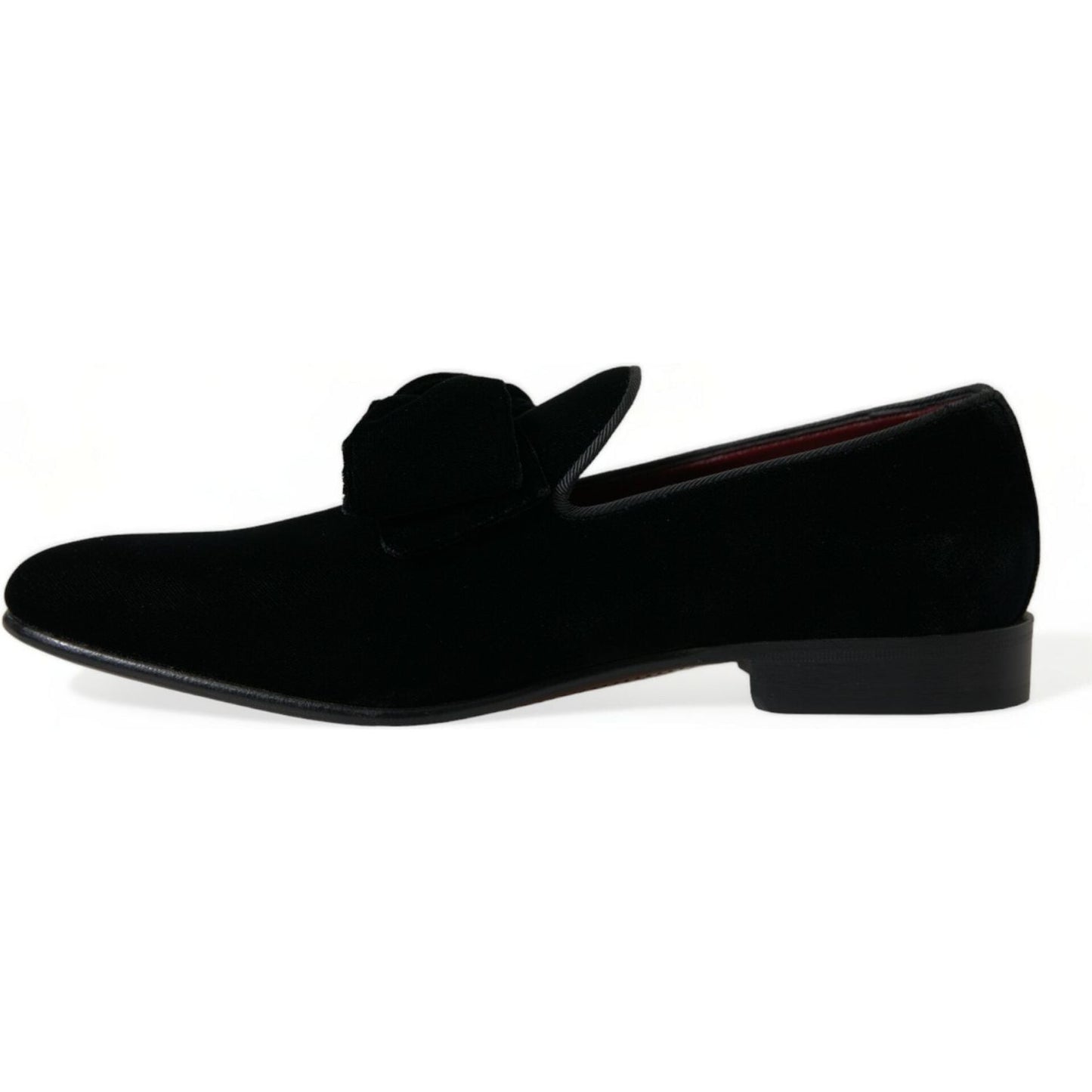 Dolce & Gabbana | Elegant Black Velvet Loafers - Men's Luxury Footwear| McRichard Designer Brands   