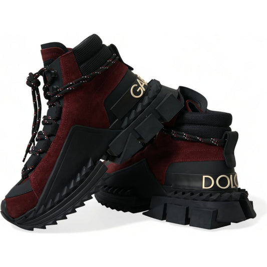 Dolce & GabbanaBurgundy Leather High Top SneakersMcRichard Designer Brands£619.00