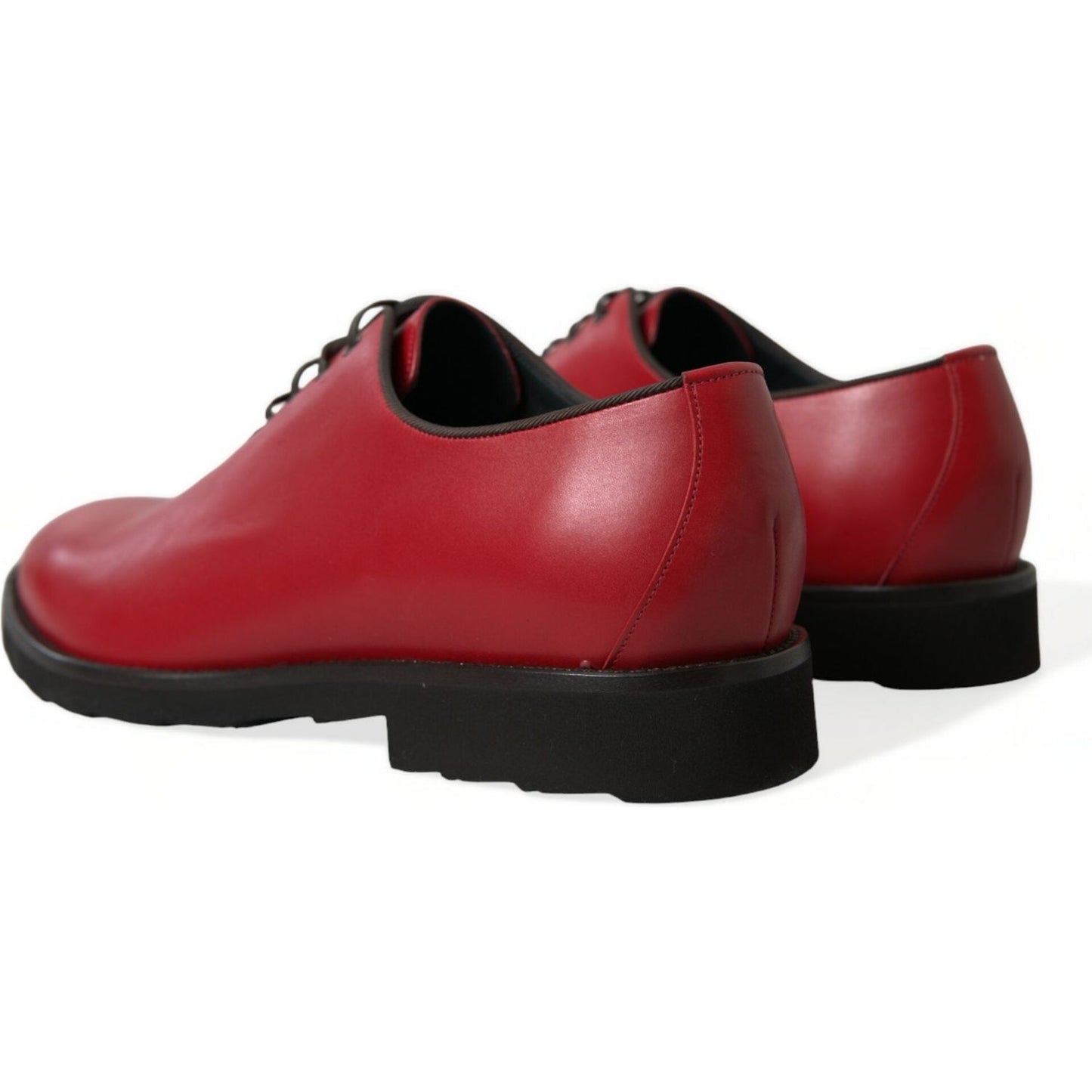 Dolce & Gabbana | Elegant Red Leather Oxford Dress Shoes| McRichard Designer Brands   