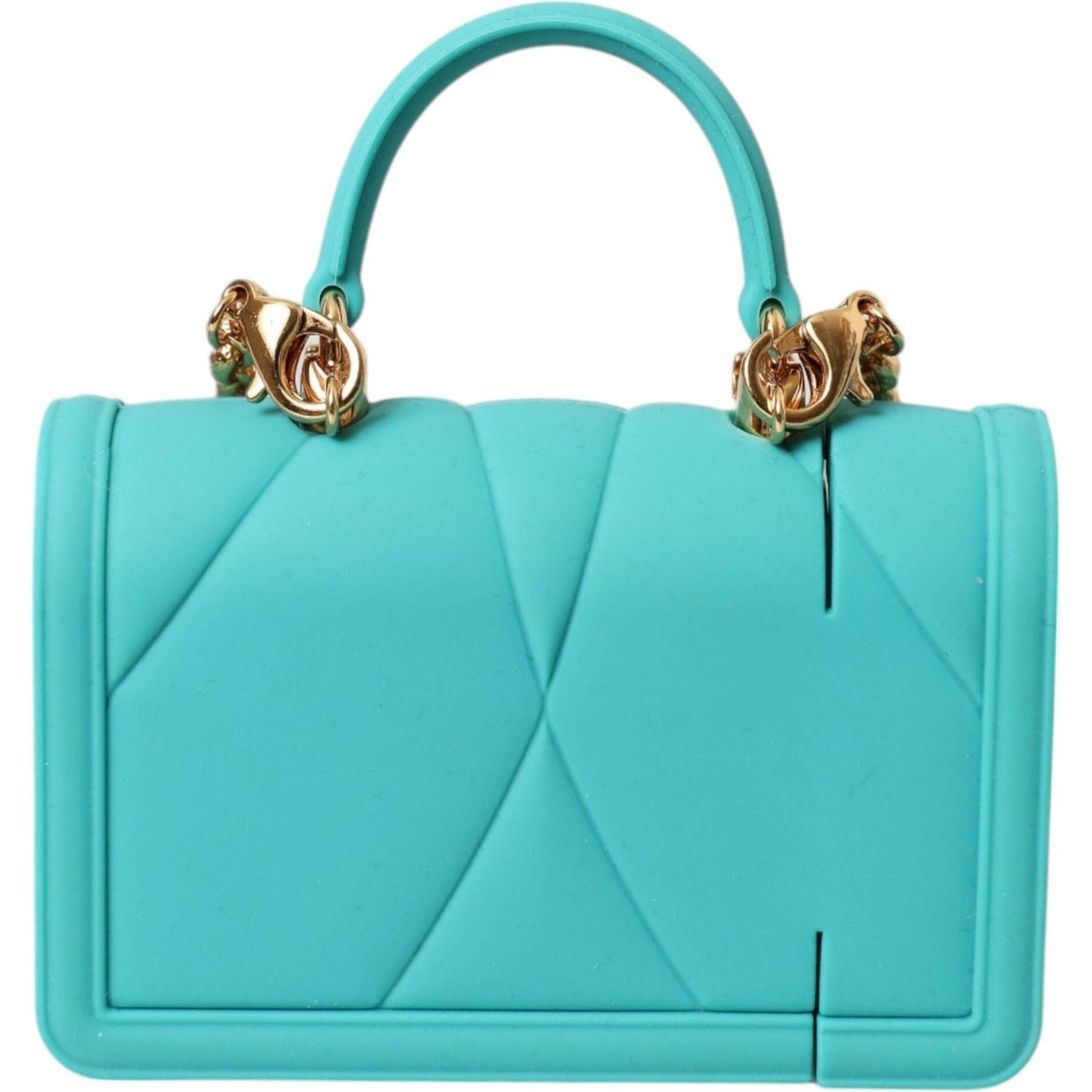 Dolce & Gabbana Turquoise Silicone Devotion Heart Cover Bag Airpods Case turquoise-silicone-devotion-heart-cover-bag-airpods-case