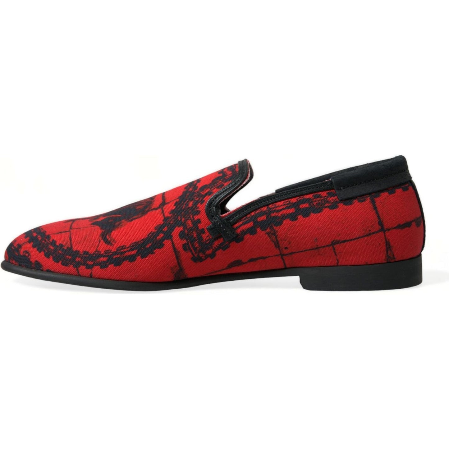 Torero-Inspired Luxe Red & Black Loafers