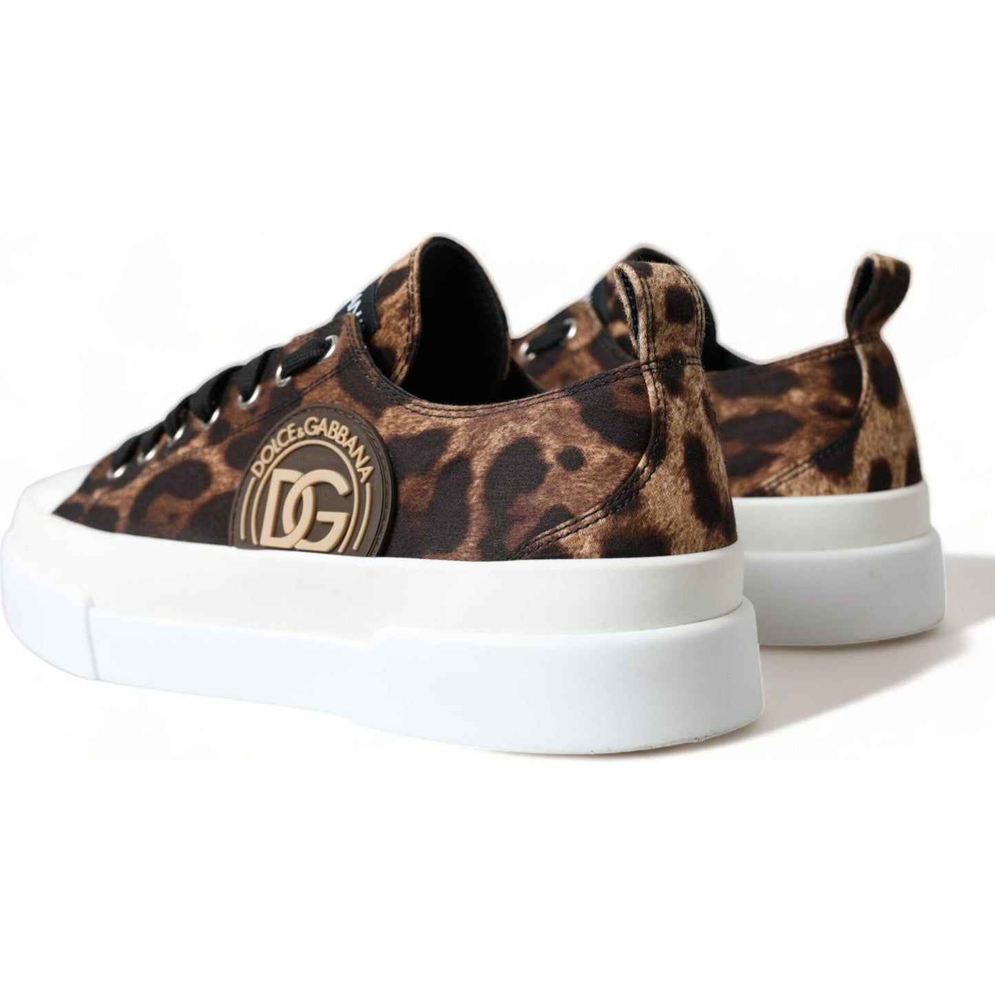 Dolce & Gabbana Elegant Leopard Print Casual Sneakers brown-leopard-canvas-sneakers-shoes