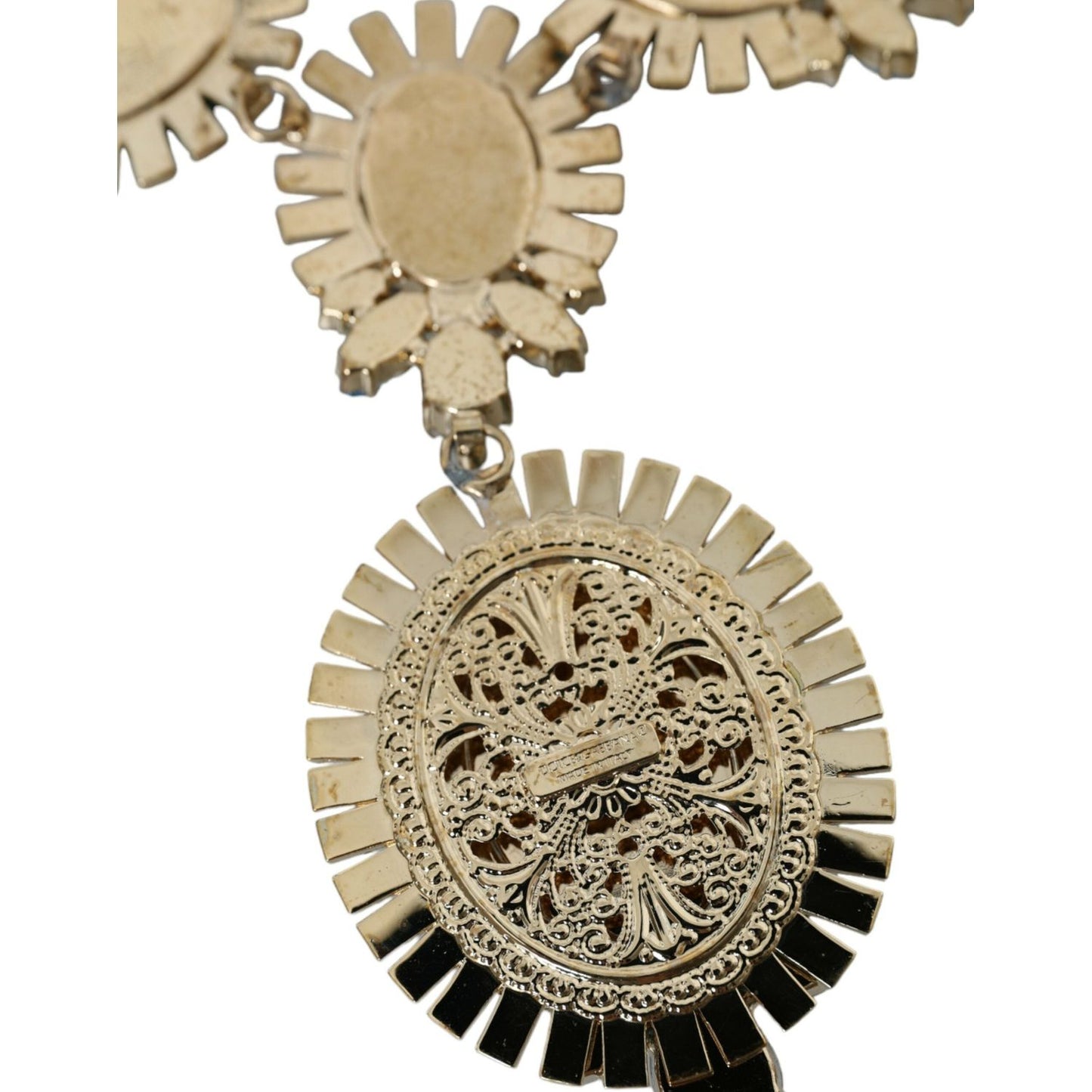Dolce & Gabbana Gold ToneBrass PIETRE OVALI Crystal Embellished Necklace gold-tonebrass-pietre-ovali-crystal-embellished-necklace