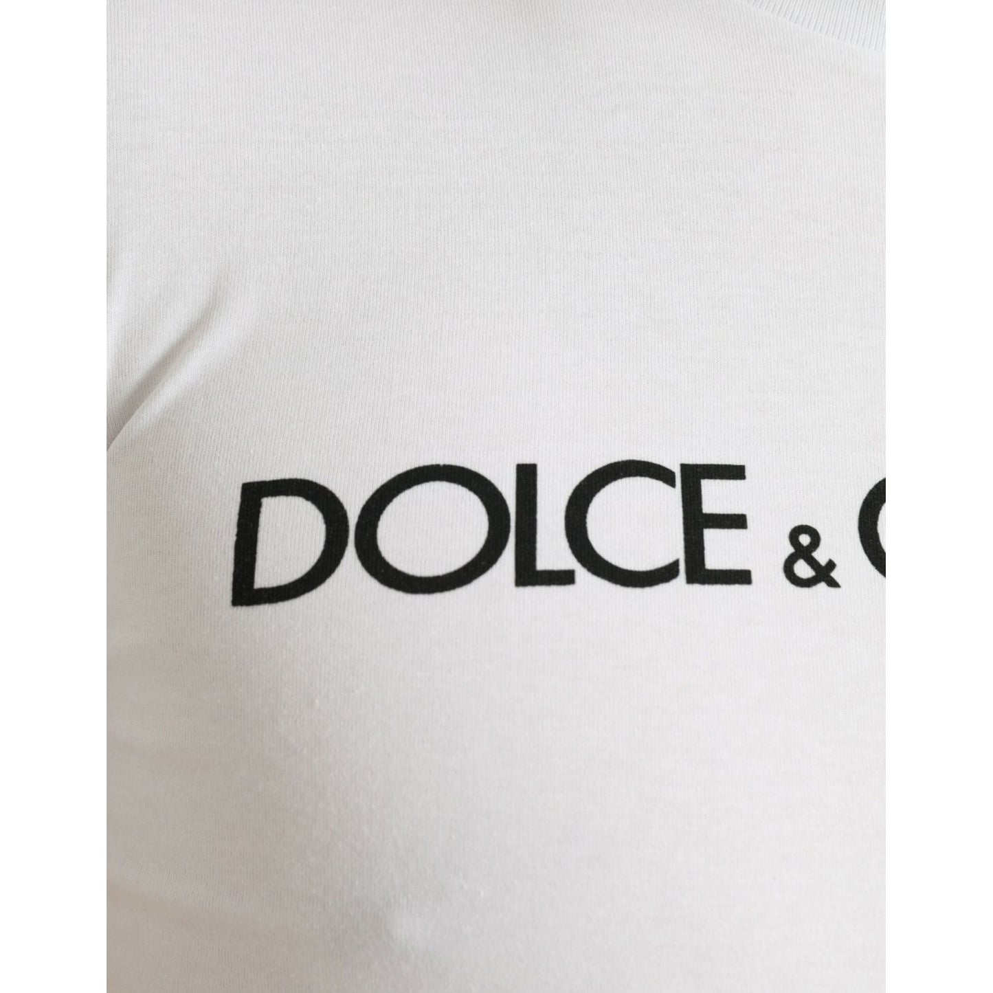 Dolce & Gabbana Elegant White Logo Crewneck Tee elegant-white-logo-crewneck-tee