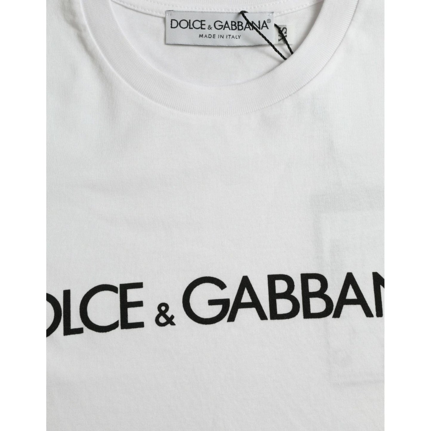 Dolce & Gabbana Elegant White Logo Crewneck Tee elegant-white-logo-crewneck-tee