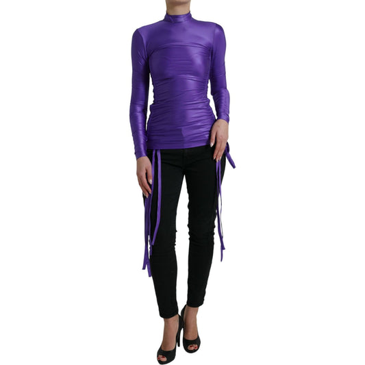 Dolce & Gabbana Elegant Long Sleeve Zip-Back Top elegant-long-sleeve-zip-back-top