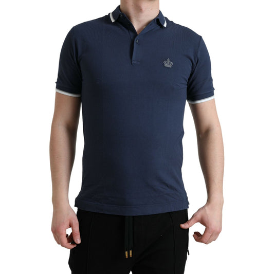 Dolce & Gabbana Elegant Crown Embroidered Polo T-Shirt elegant-crown-embroidered-polo-t-shirt