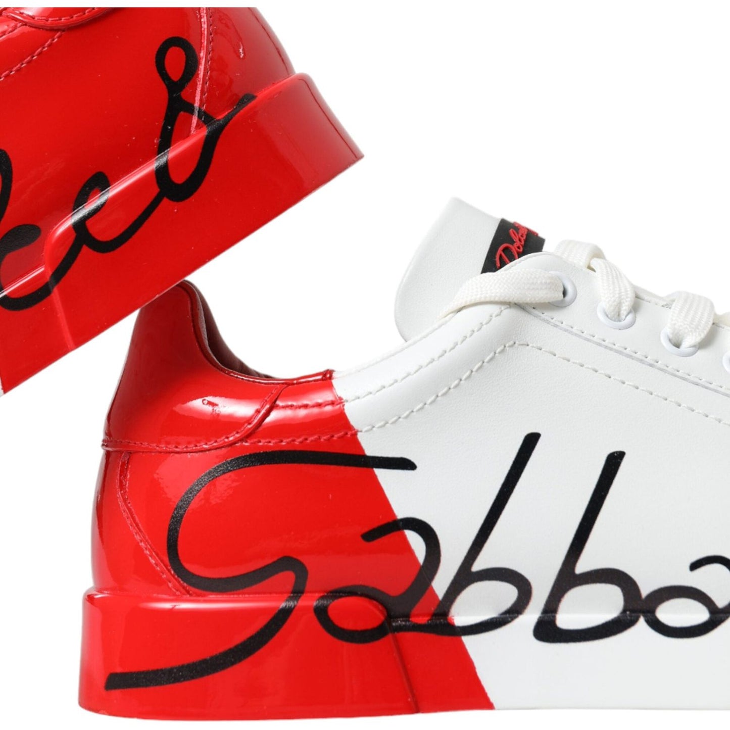 Dolce & Gabbana Chic Red and White Leather Sneakers chic-red-and-white-leather-sneakers
