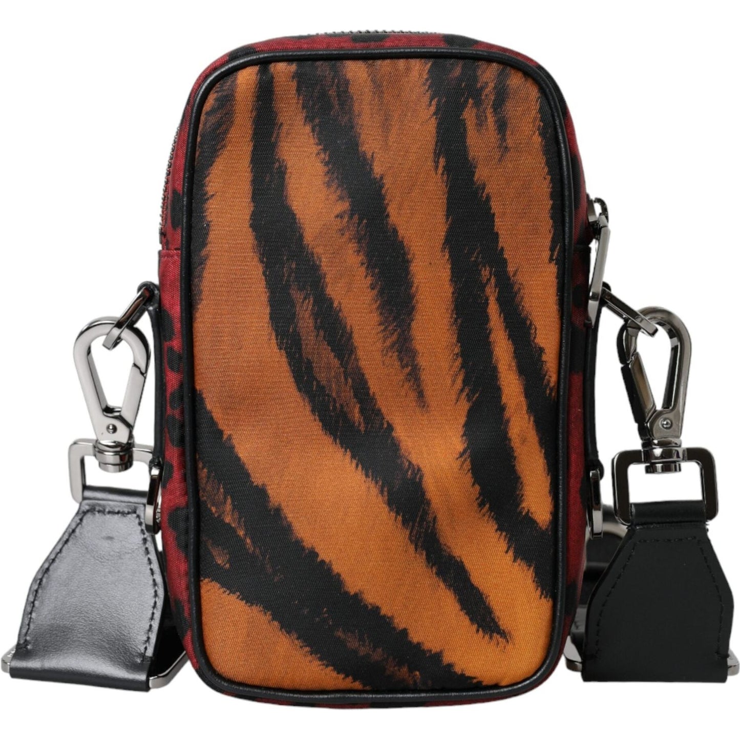 Multicolor Tiger Print Nylon Logo Cross Body Bag