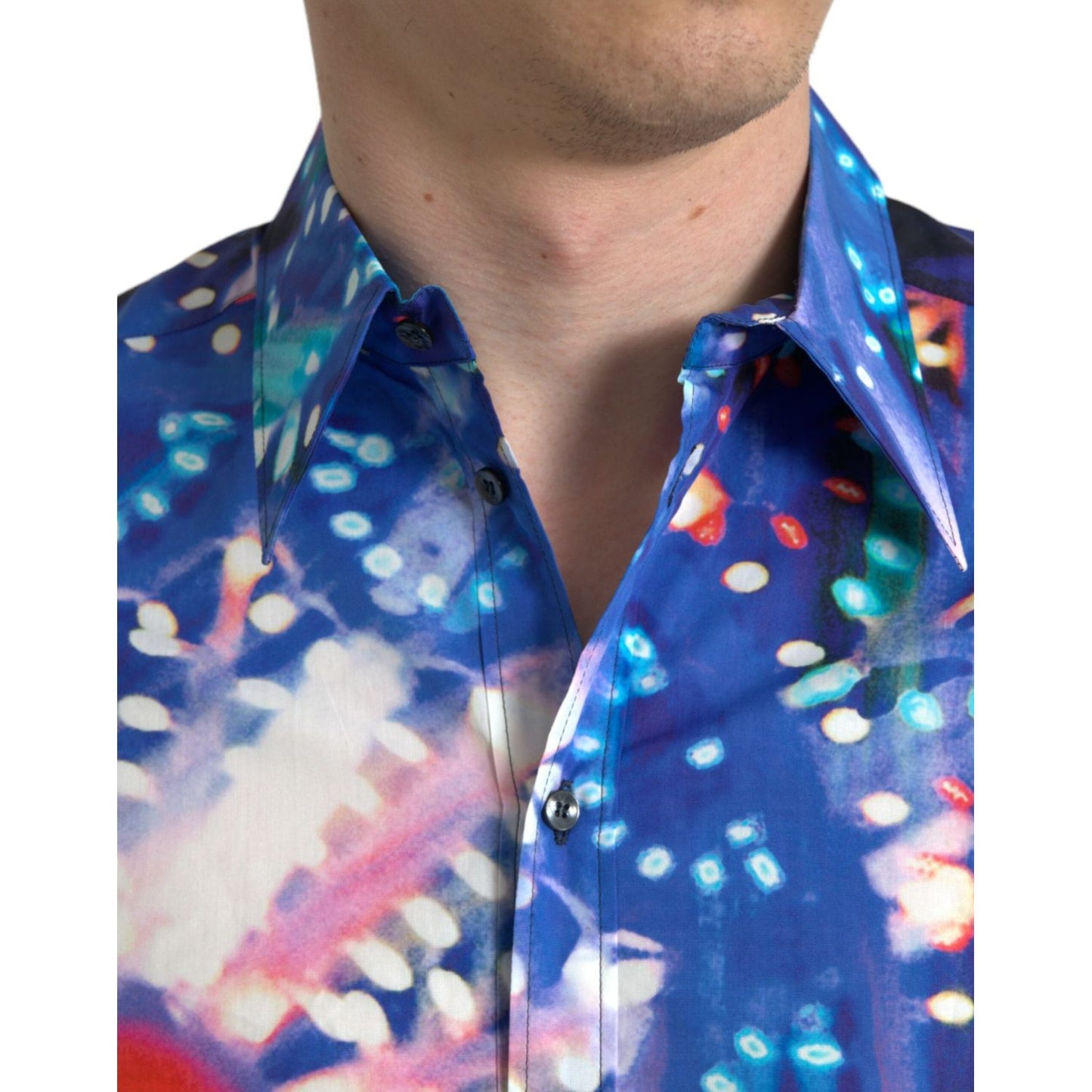 Dolce & Gabbana Multicolor Luminarie Slim MARTINI Shirt multicolor-luminarie-slim-martini-shirt