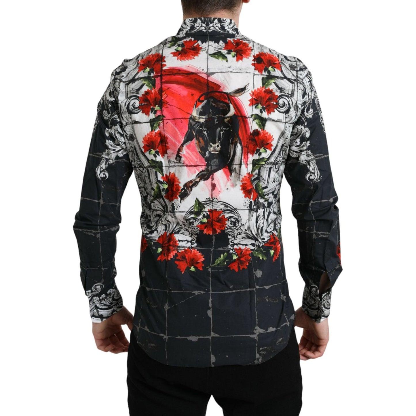 Dolce & GabbanaSlim Fit Floral Bull Cotton Dress ShirtMcRichard Designer Brands£399.00