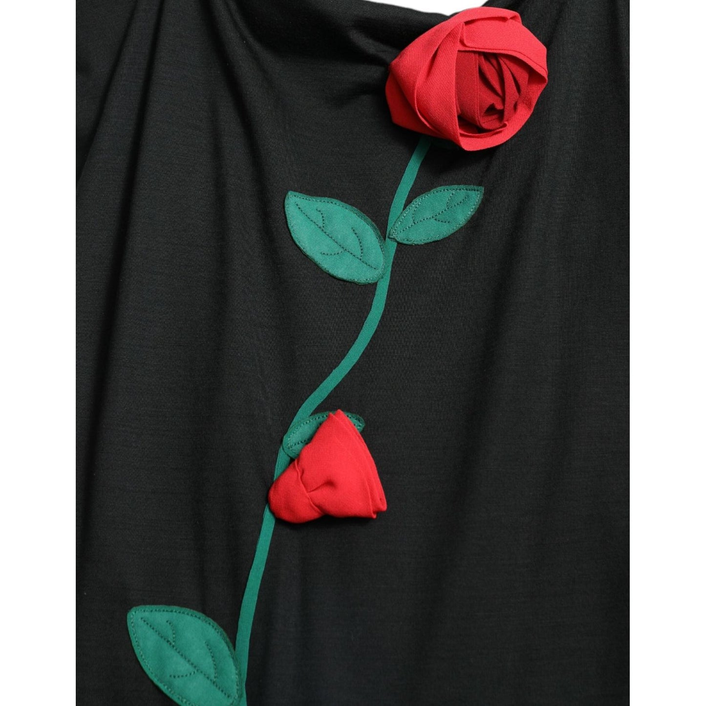 Dolce & GabbanaElegant Floral Embroidery Wool Midi DressMcRichard Designer Brands£1679.00