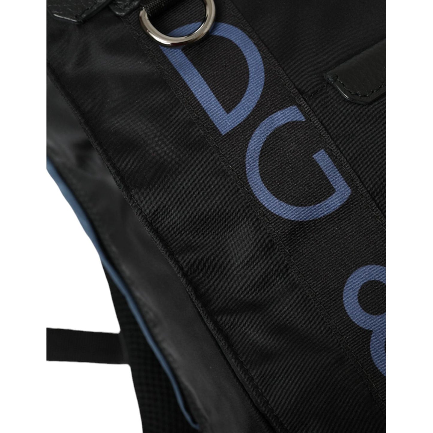 Black Nylon DG Logo School Backpack Men Bag