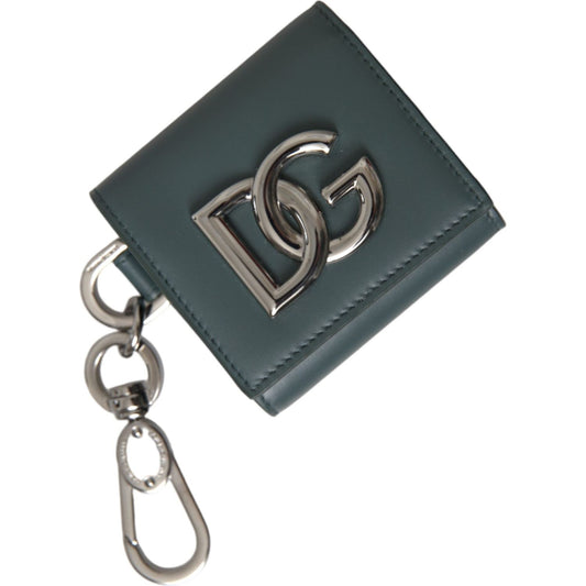 Green Leather DG Logo Keyring Coin Purse Keyring Wallet