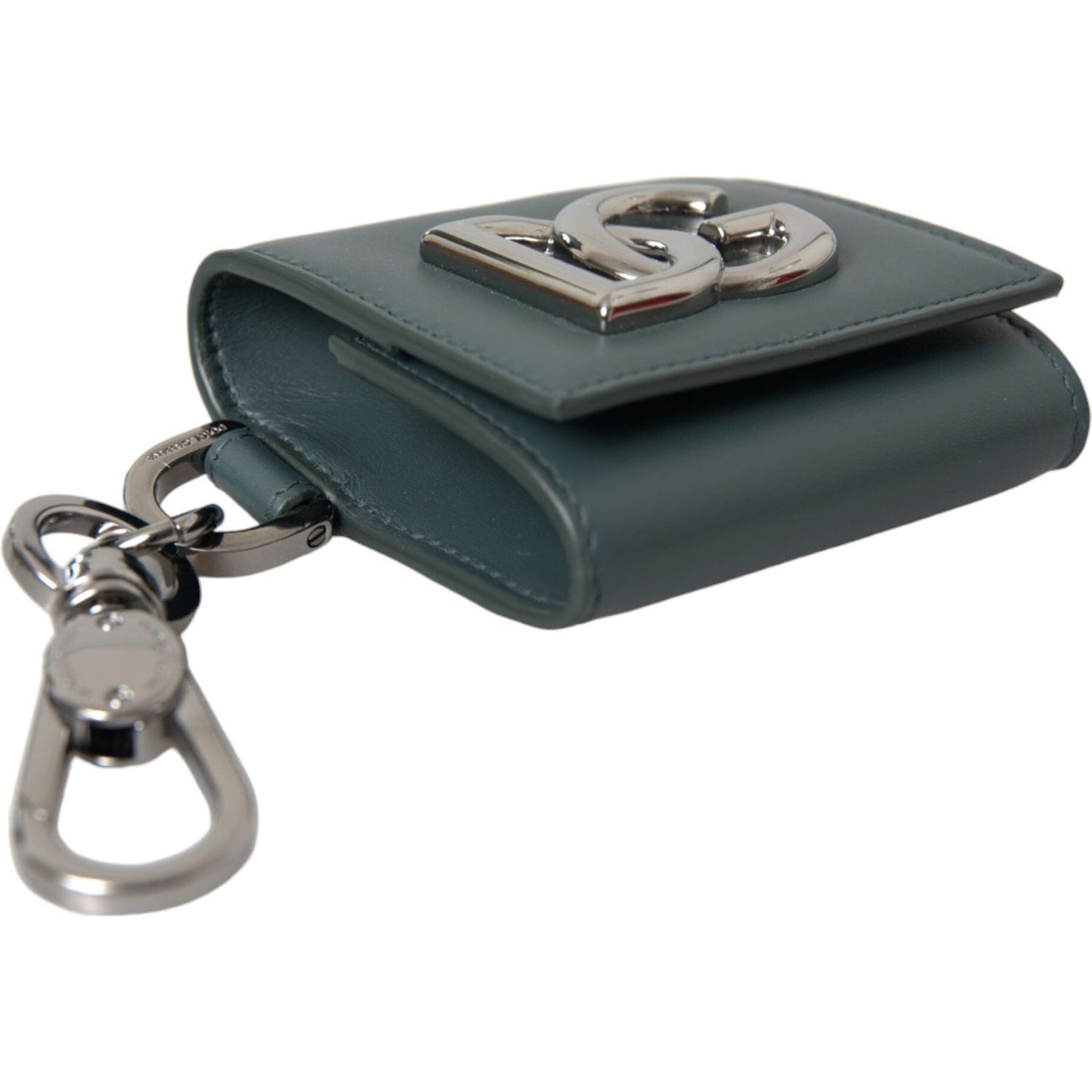 Green Leather DG Logo Keyring Coin Purse Keyring Wallet