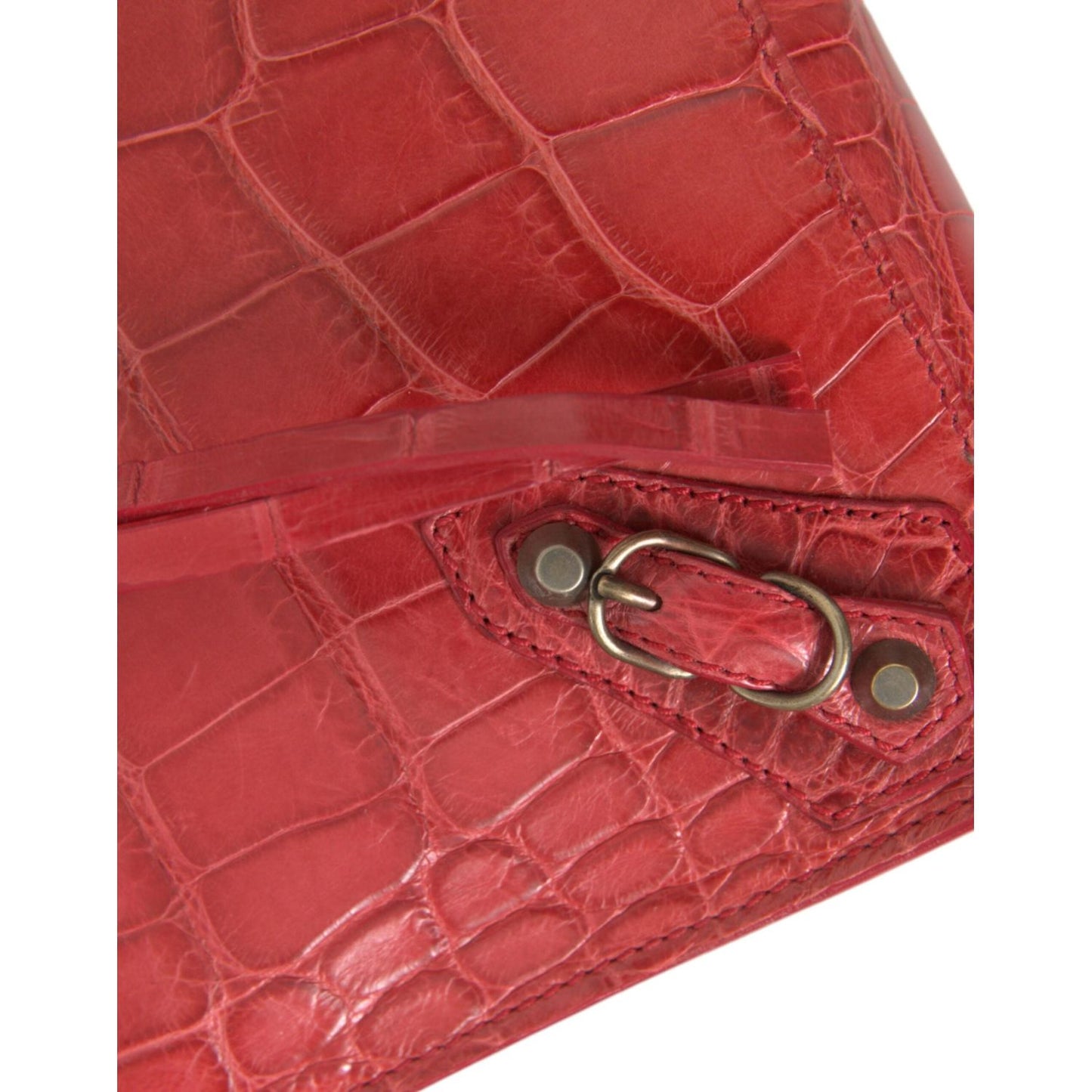 Balenciaga Exotic Red Alligator Leather Clutch exotic-red-alligator-leather-clutch