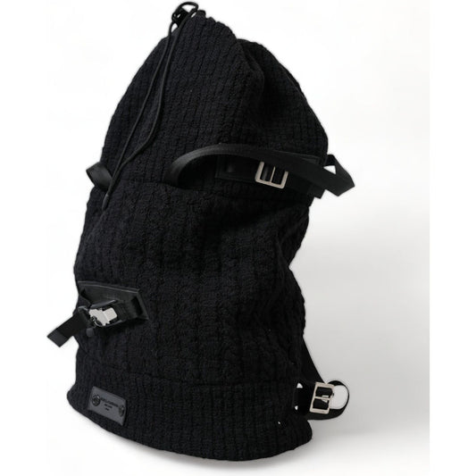 Dolce & Gabbana | Elegant Tricot Wool-Blend Backpack in Black| McRichard Designer Brands   