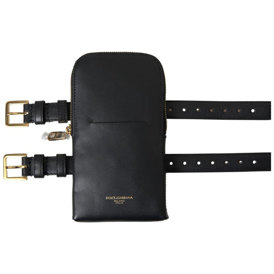 Dolce & Gabbana | Elegant Leather Wristlet Clutch| McRichard Designer Brands   