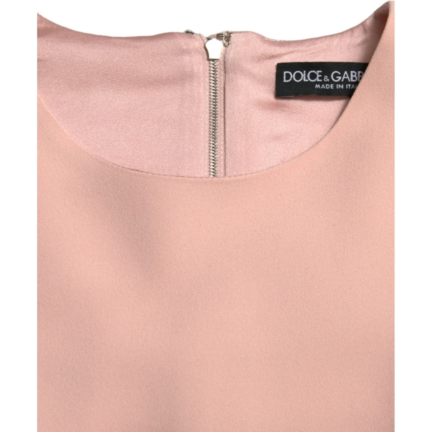Dolce & Gabbana Elegant Light Pink A-Line Shift Mini Dress light-pink-viscose-a-line-shift-mini-dress