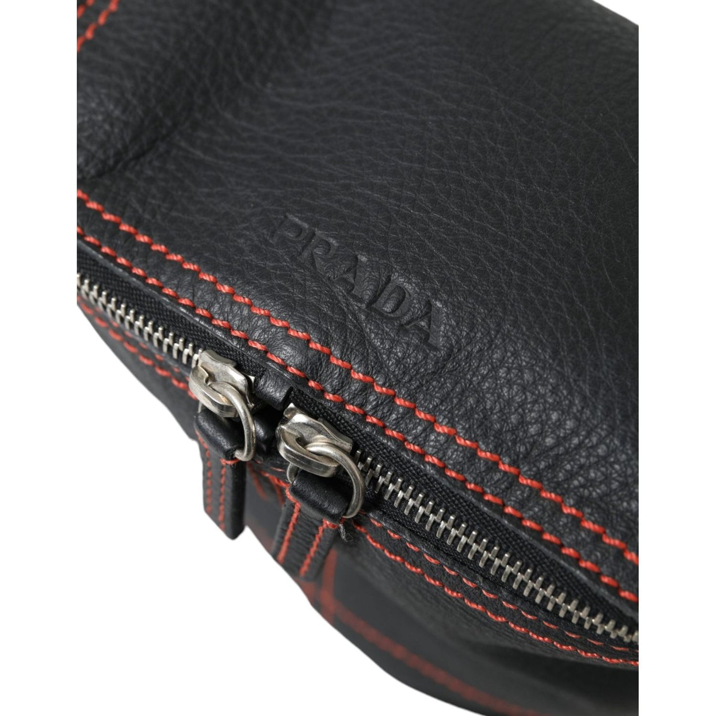 Black Marsupio Leather Vintage Daino Backpack Sling Shoulder Bags