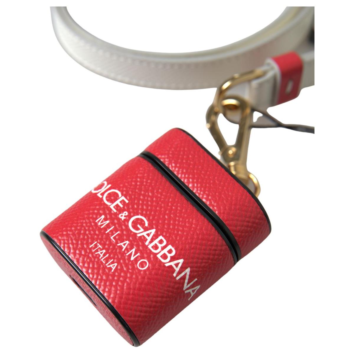 Dolce & Gabbana Elegant Red Leather Airpods Case red-leather-gold-tone-metal-logo-print-airpods-case 465A4905-980e7e5c-460.jpg